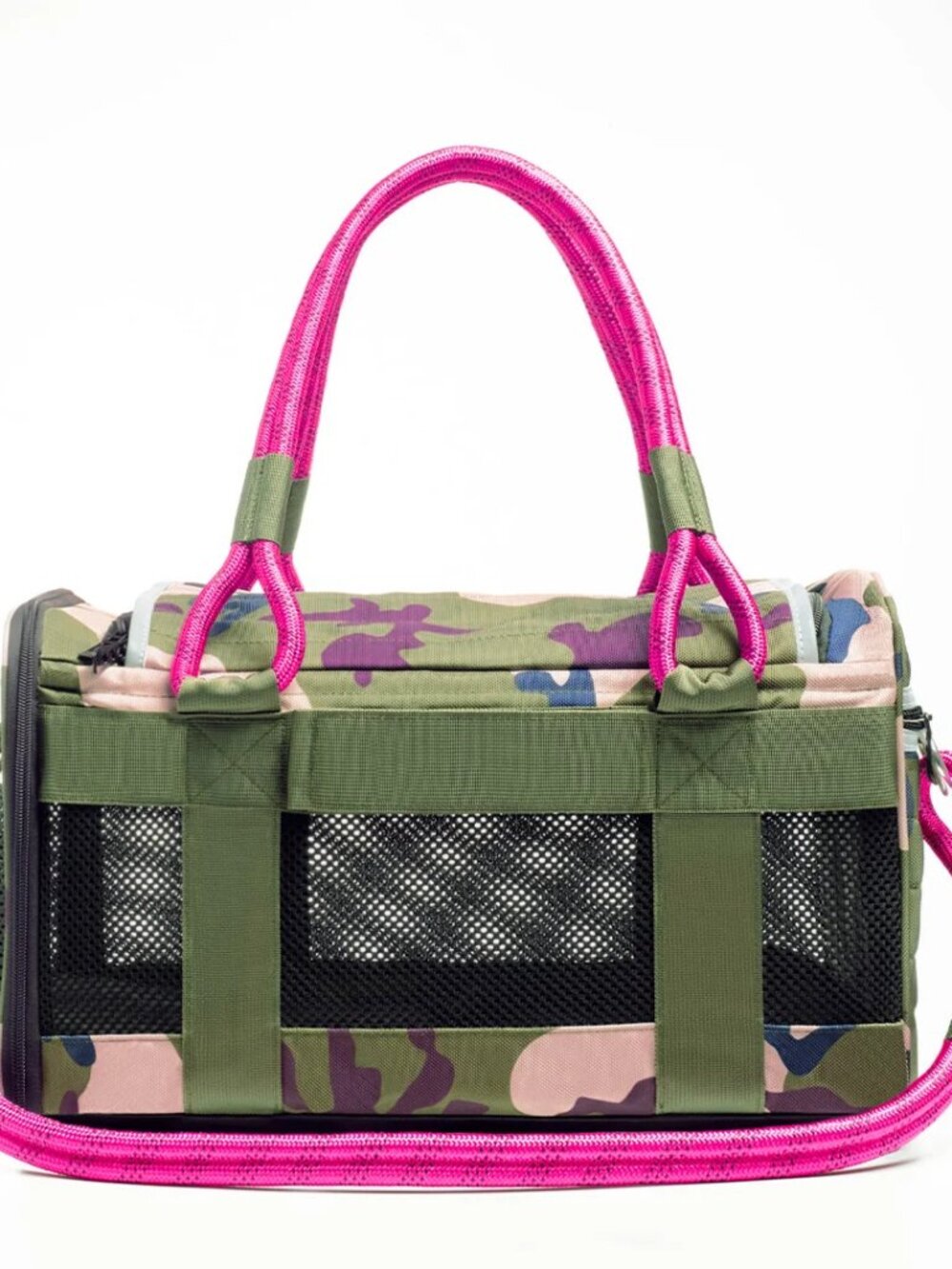 Roverlund LARGE Out of Office Pet Carrier Pro Edition Camo/Magenta Pink